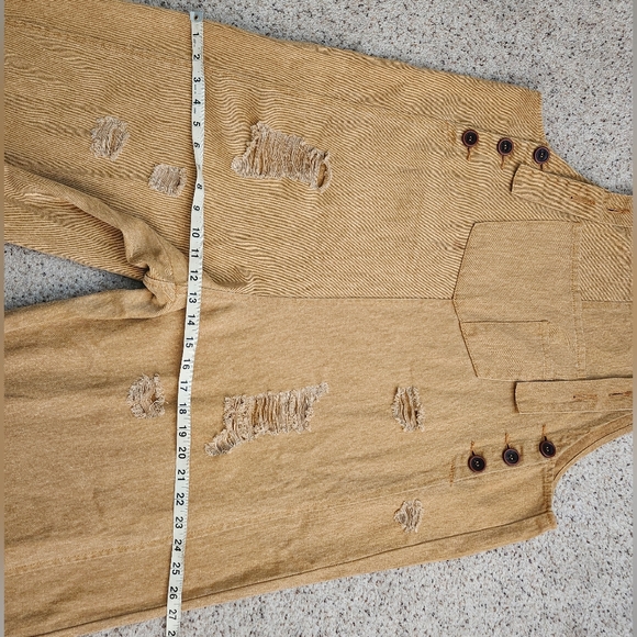 Easel Orange Distressed Women Overalls - Picture 7 of 13